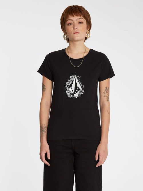 T-shirt Volcom Radical Daze Tee nera da ragazza