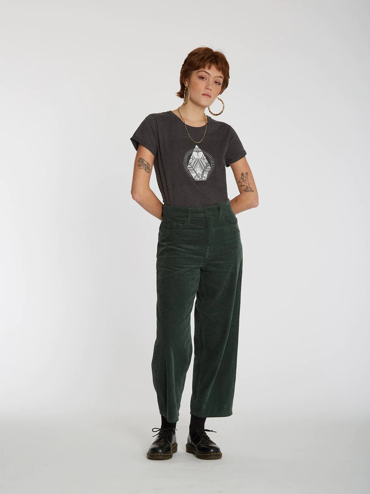Volcom Radical Daze Tee Charcoal Girl's T-Shirt