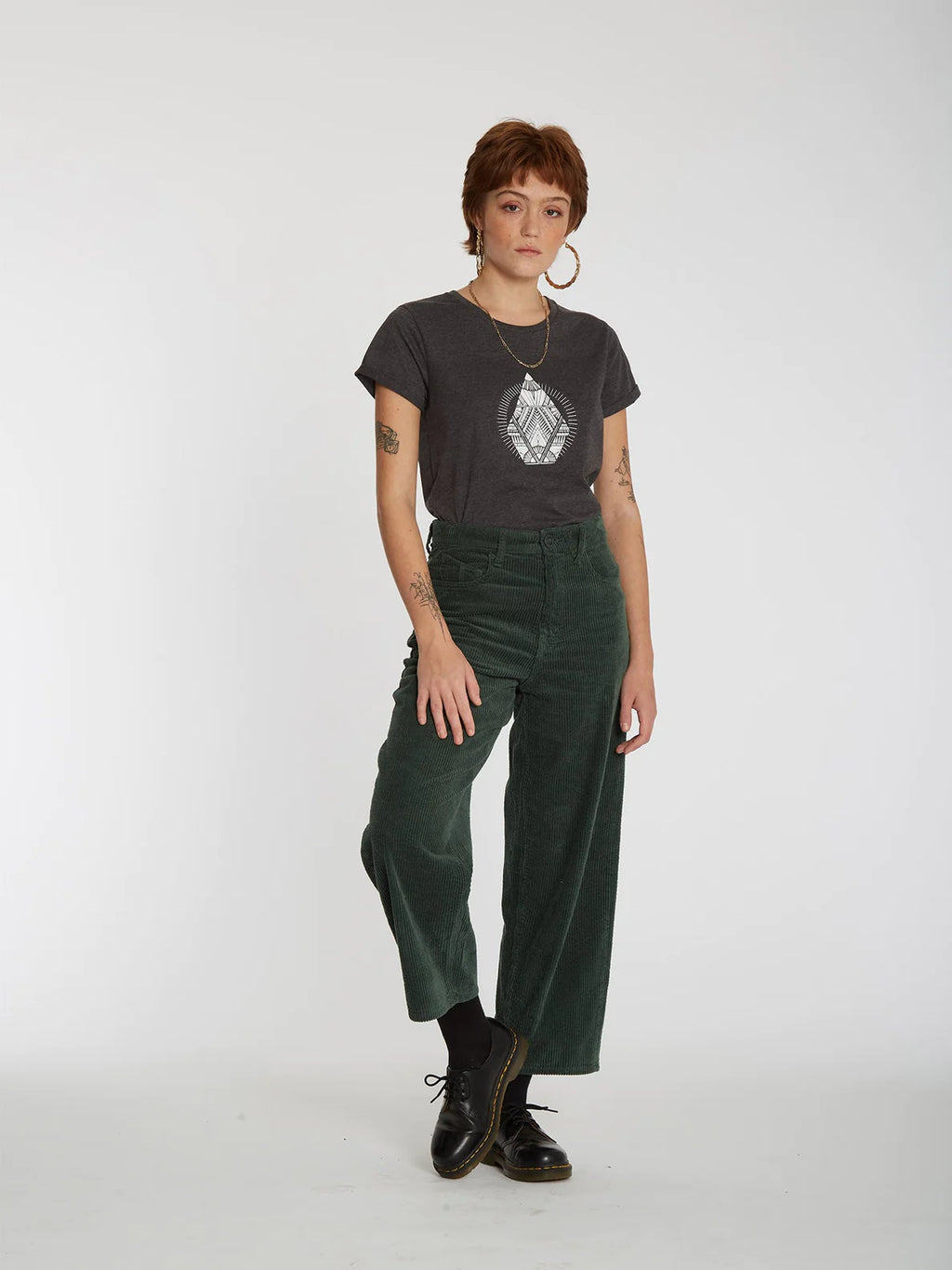 Volcom Radical Daze Tee Charcoal Girl's T-Shirt