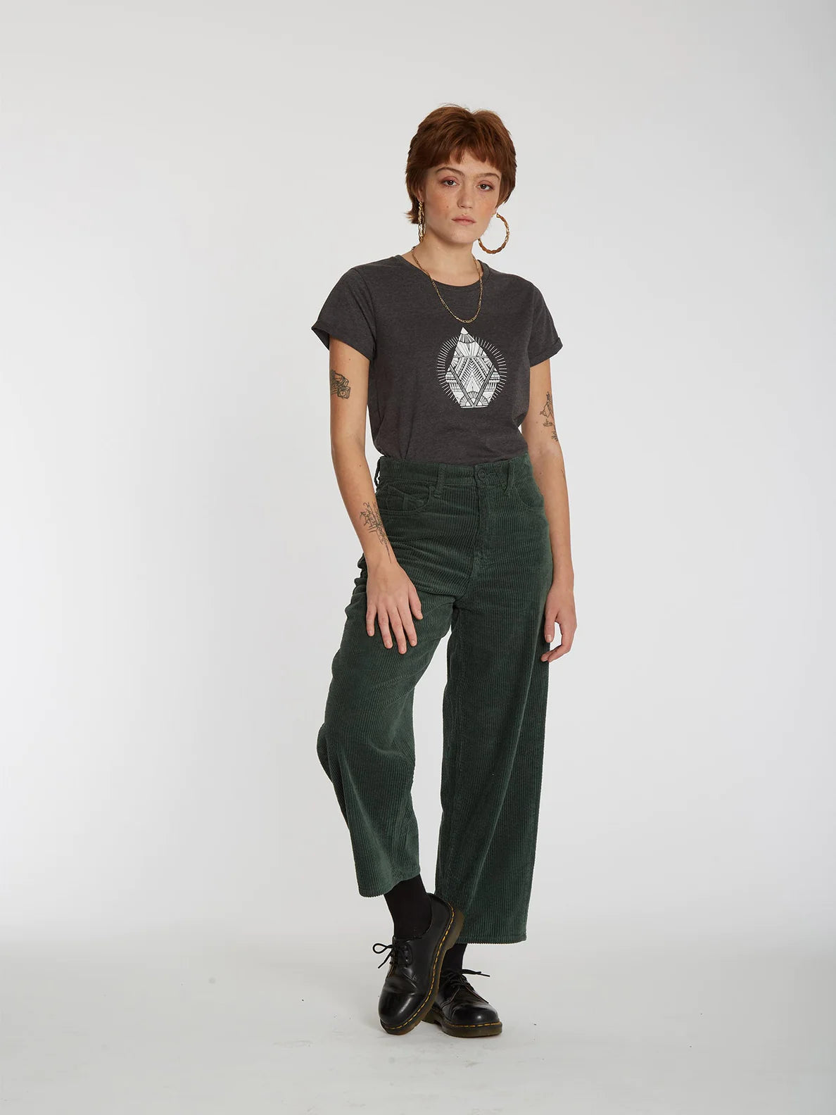 Volcom Radical Daze Tee Charcoal Girl's T-Shirt