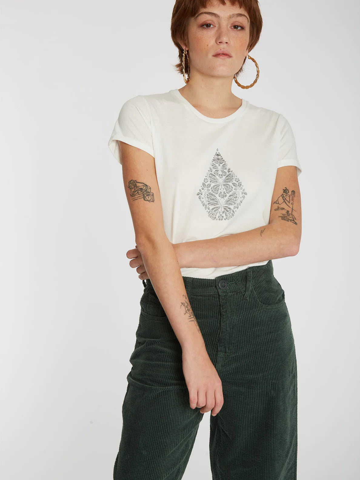 Volcom Radical Daze Tee Star Weißes Mädchen-T-Shirt | Kurzarm-T-Shirts für Damen | Meistverkaufte Produkte | Neue Produkte | Neueste Produkte | Sammlung_Zalando | Volcom-Shop | surfdevils.com