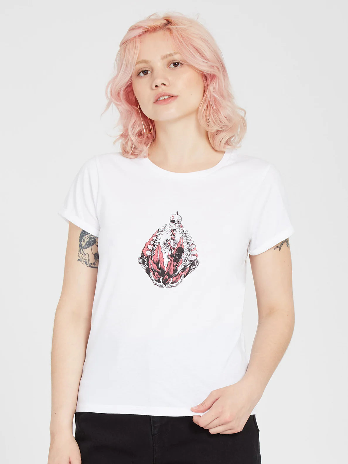 Camiseta Chica Volcom Radical Daze Tee White