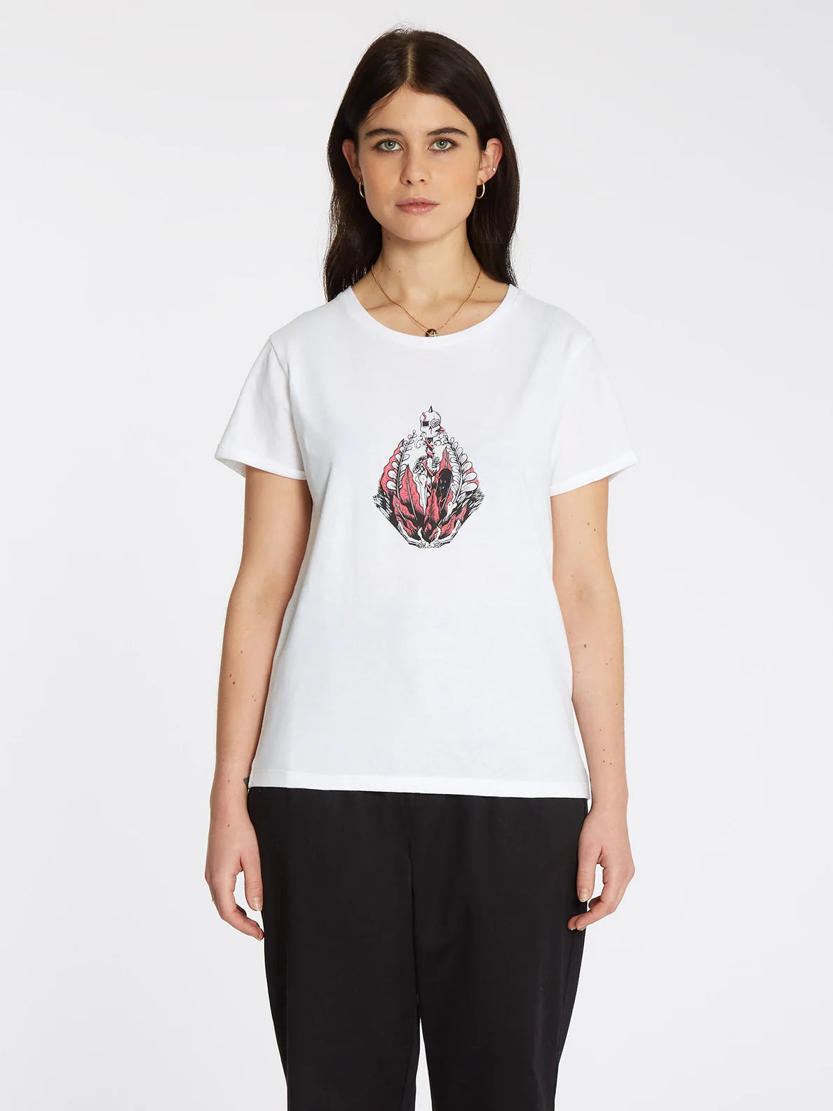Volcom Radical Daze Tee White Girl's T-Shirt | Best selling products | Collection_Zalando | Koongo | Limited Offer T-Shirts | No Koongo | REC x Camisetas | Stock Steals | Volcom Shop | Women's short sleeve t-shirts | surfdevils.com