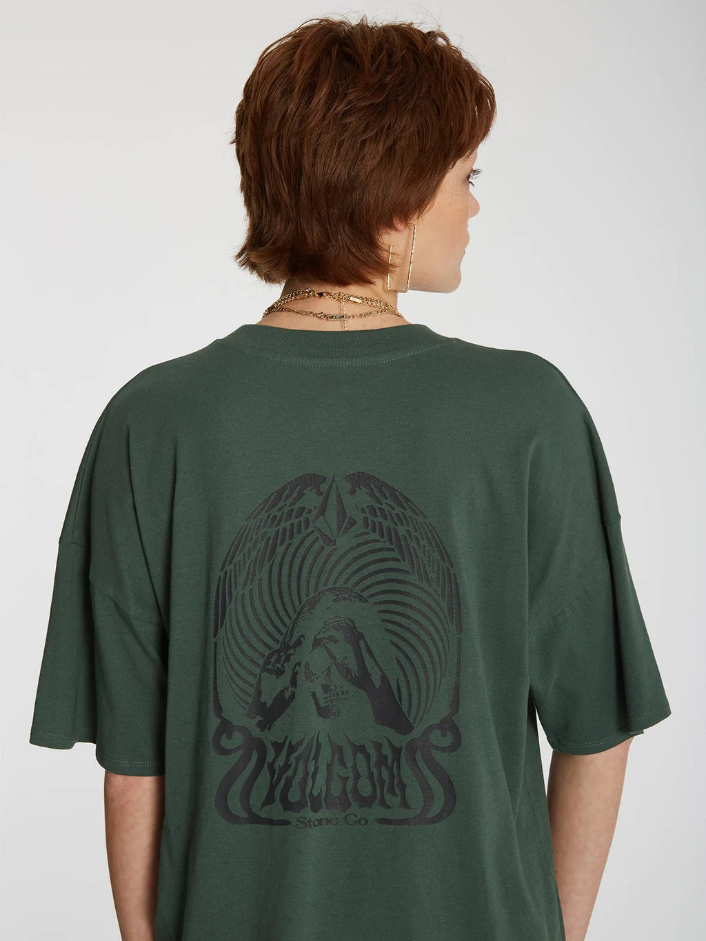 Volcom Voltrip Tee Dunkles Kiefern-Mädchen-T-Shirt