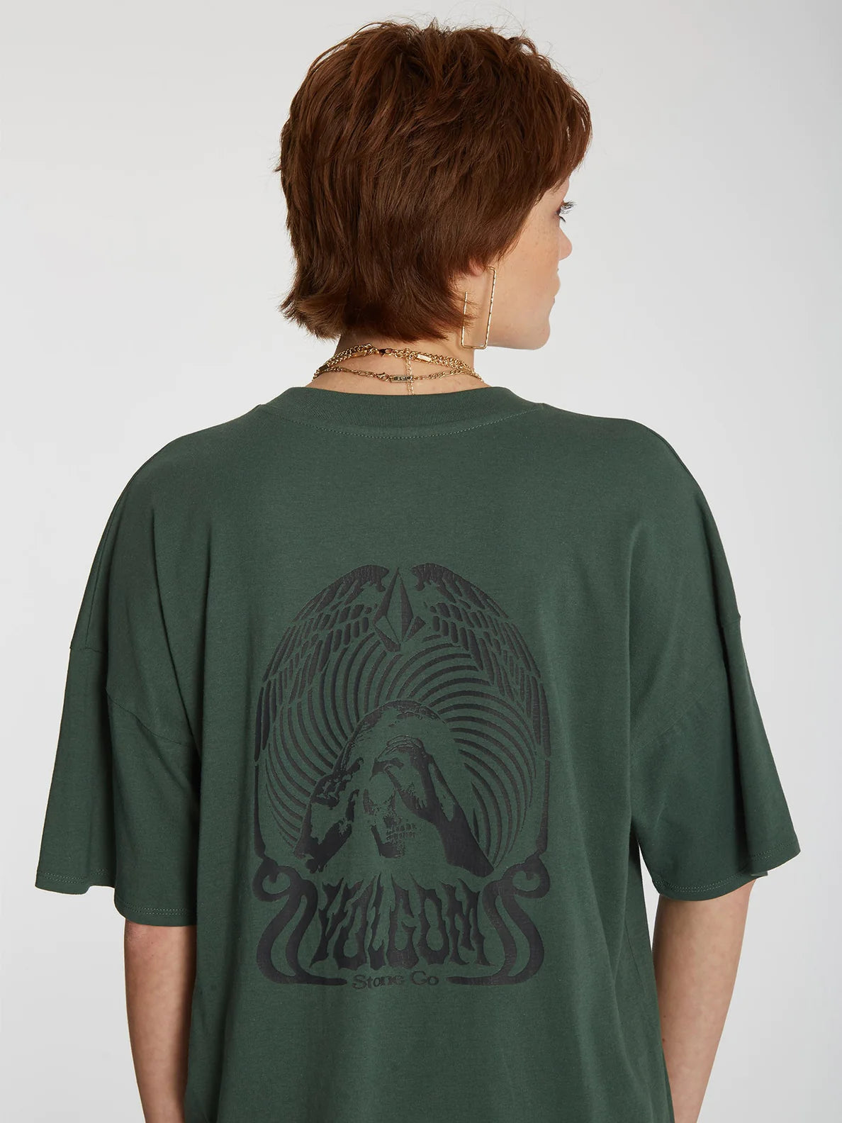 Volcom Voltrip Tee Dunkles Kiefern-Mädchen-T-Shirt