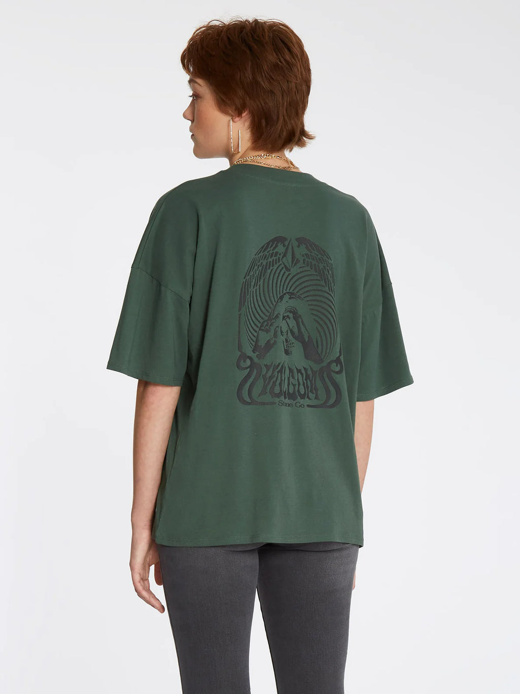 Volcom Voltrip Tee Dunkles Kiefern-Mädchen-T-Shirt