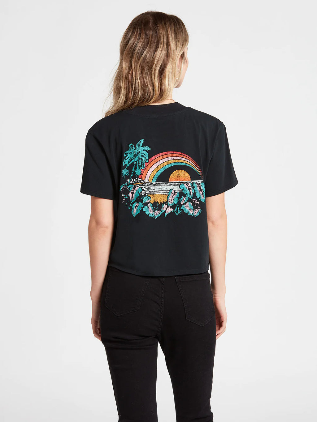 Volcom Pocket Dial Tee Black Girl's T-Shirt