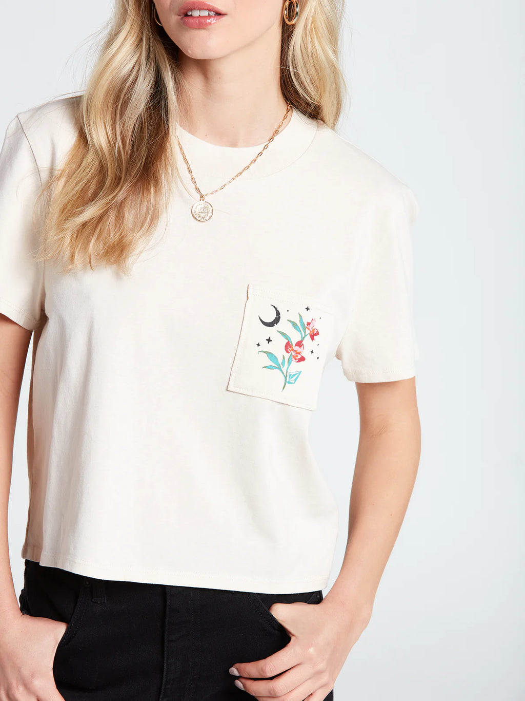 Volcom Pocket Dial Tee Bone Girl T-Shirt