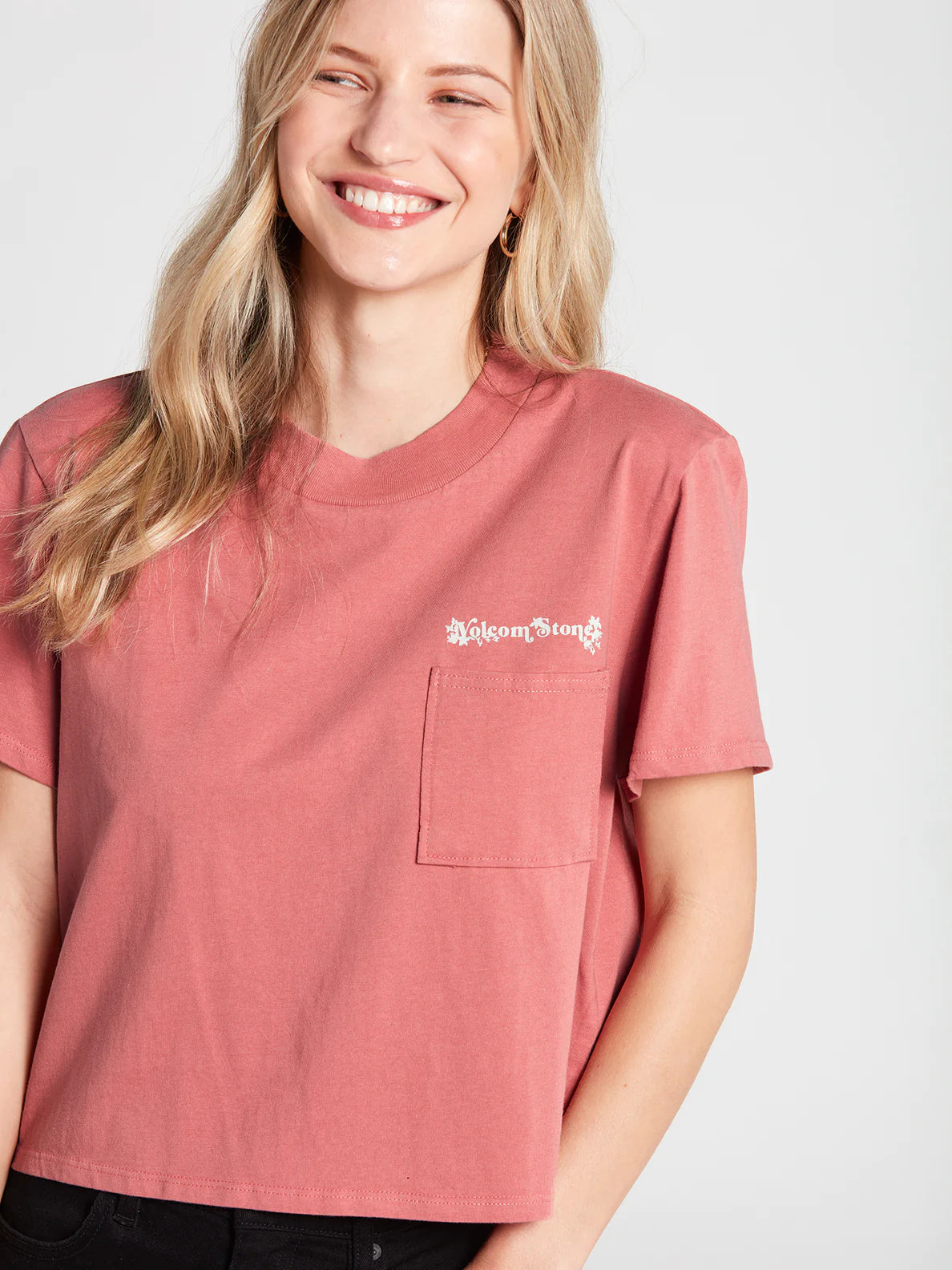 Volcom Pocket Dial Tee Sepia Girl's T-Shirt