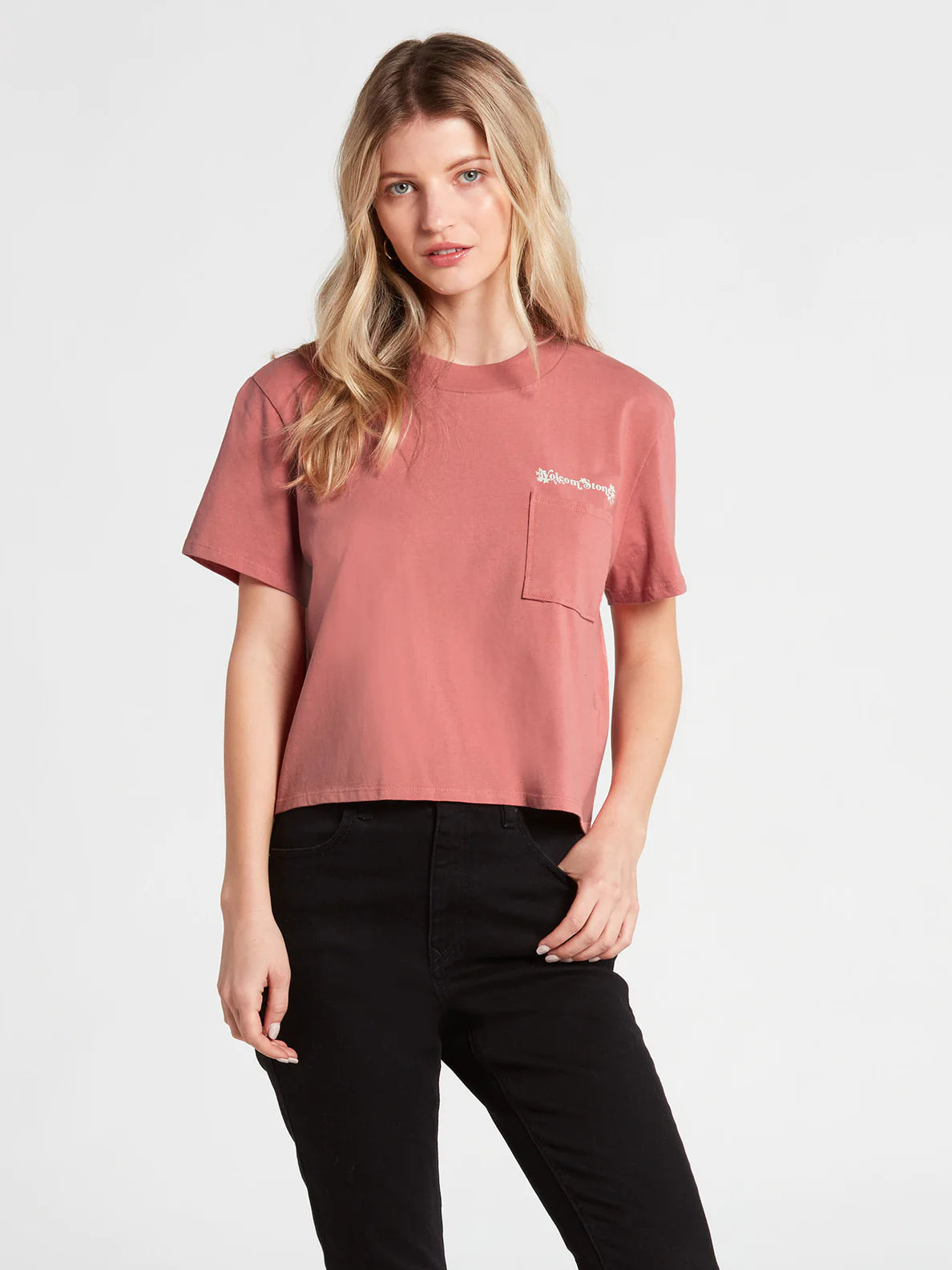 Volcom Pocket Dial Tee Sepia Girl's T-Shirt