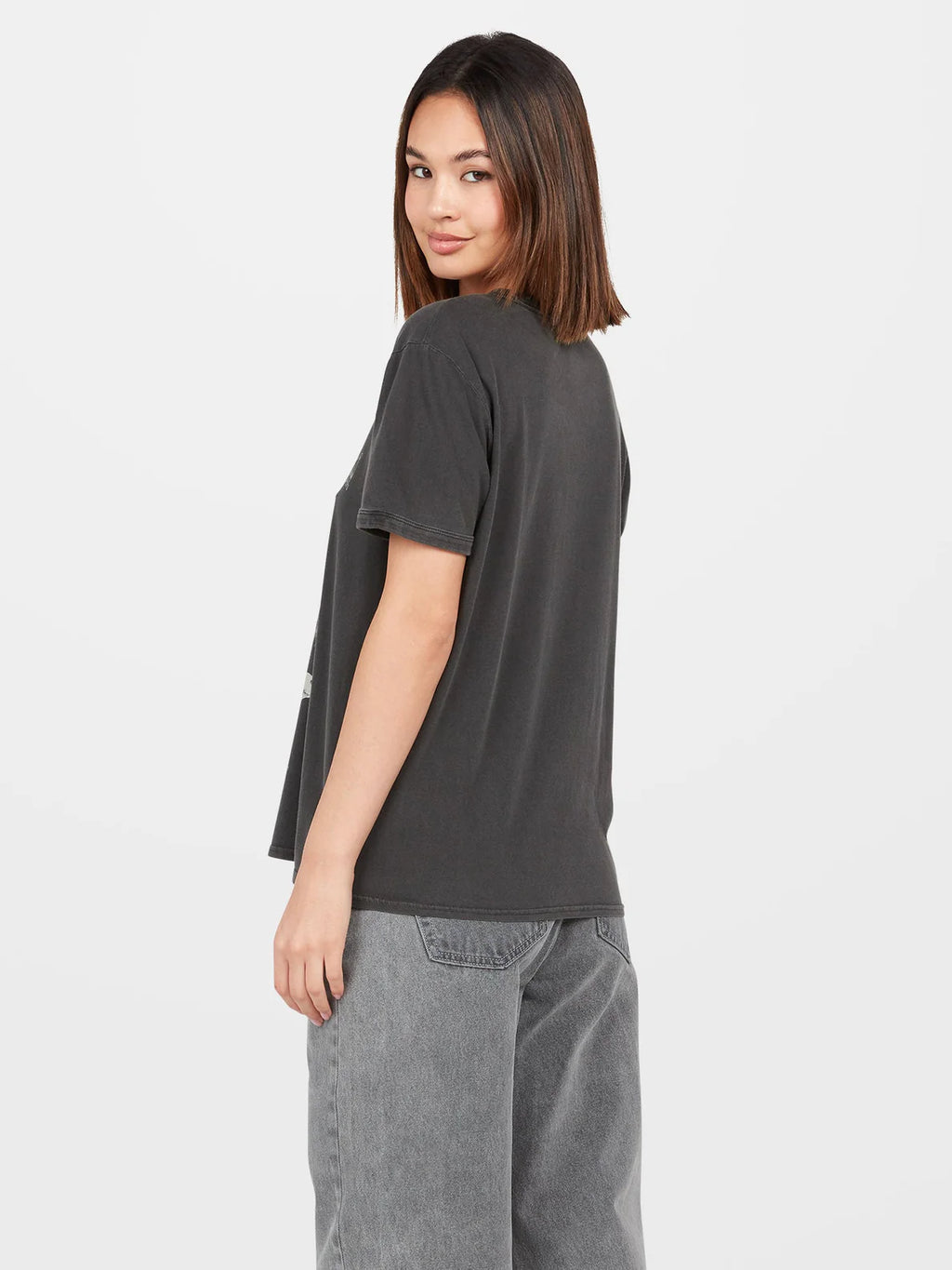 Volcom Truly Ringer Tee Black Girl's T-Shirt