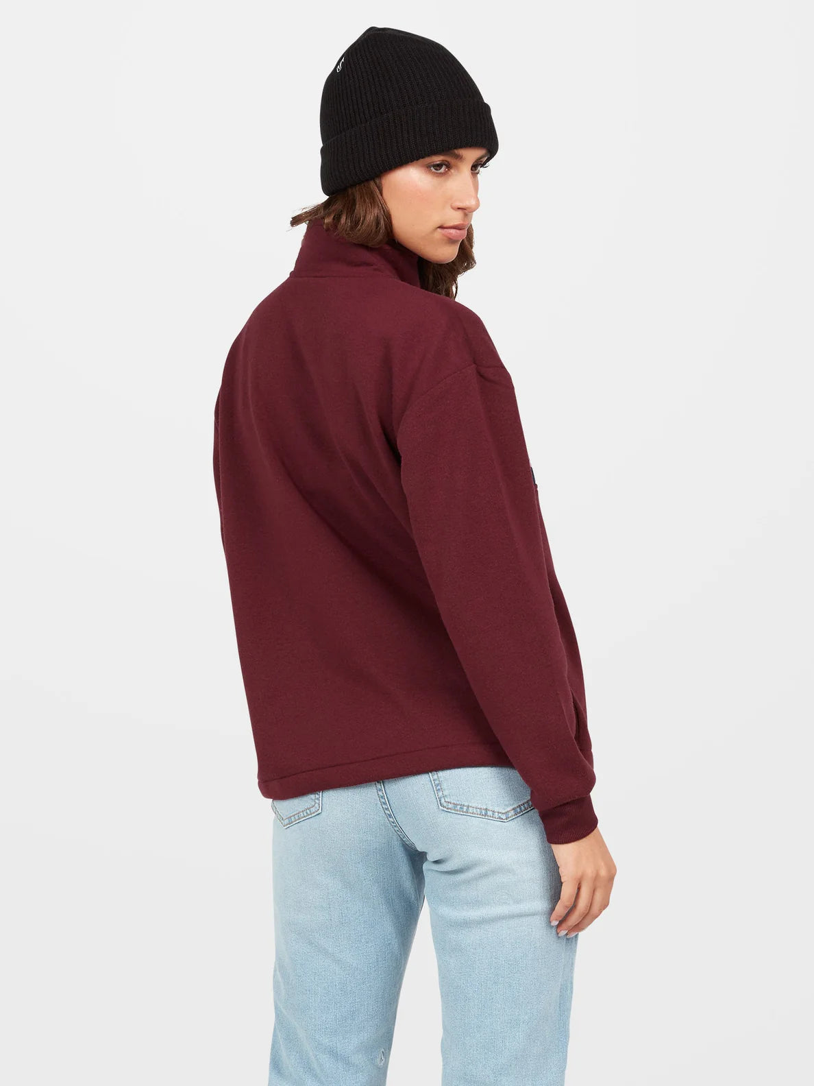 Sweat Volcom Stone Stacked Bordeaux pour Fille