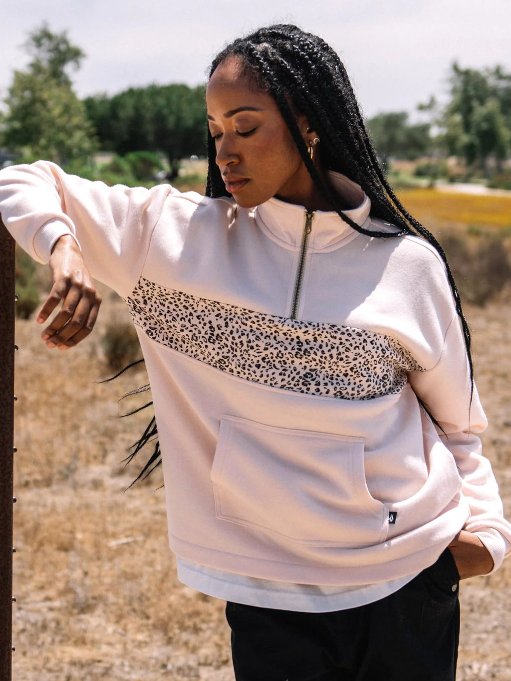 Sudadera Chica Volcom Stone Stacked Sand