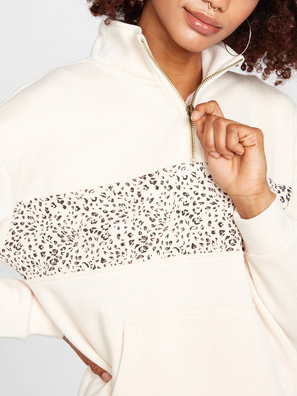 Sudadera Chica Volcom Stone Stacked Sand