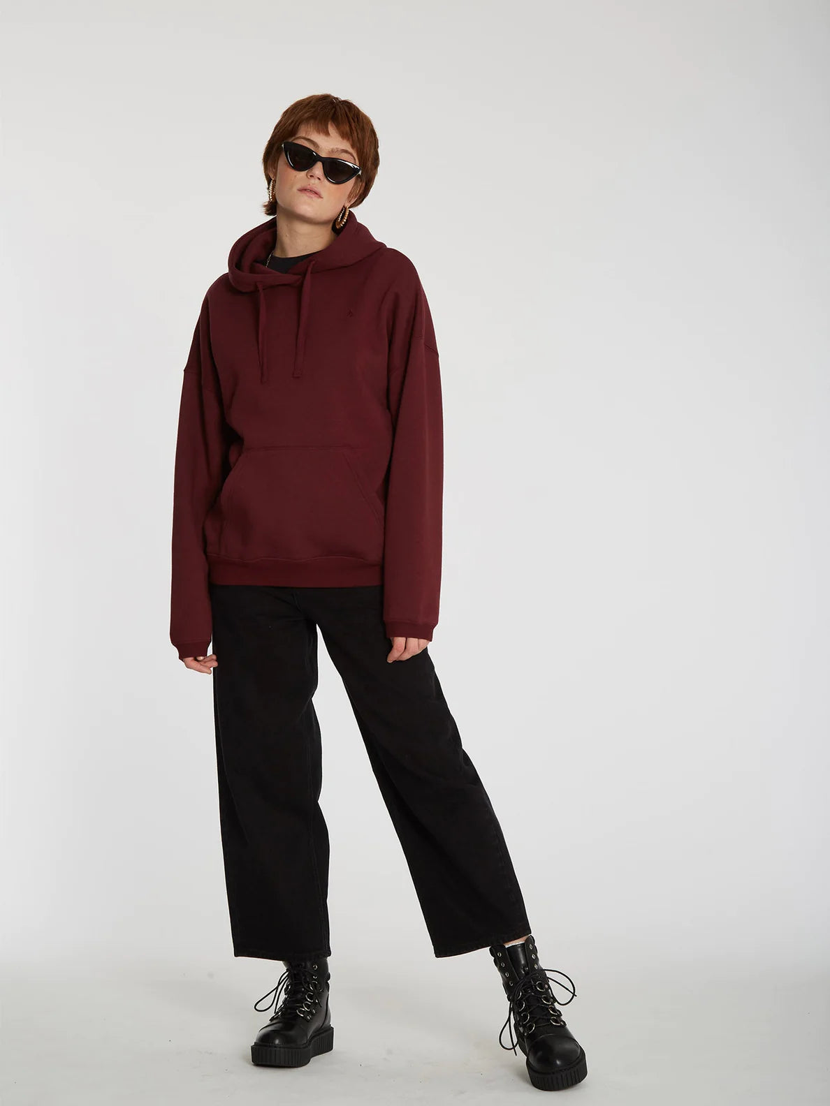 Felpa con cappuccio Volcom Stone Heart II Bordeaux