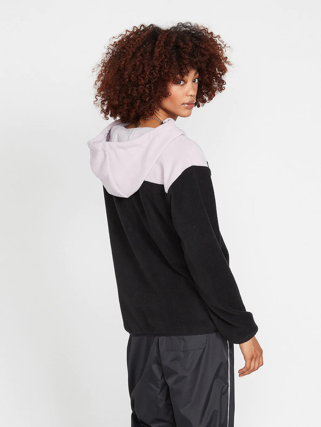 Sudadera Chica Volcom Trackshun Hoodie Black Combo