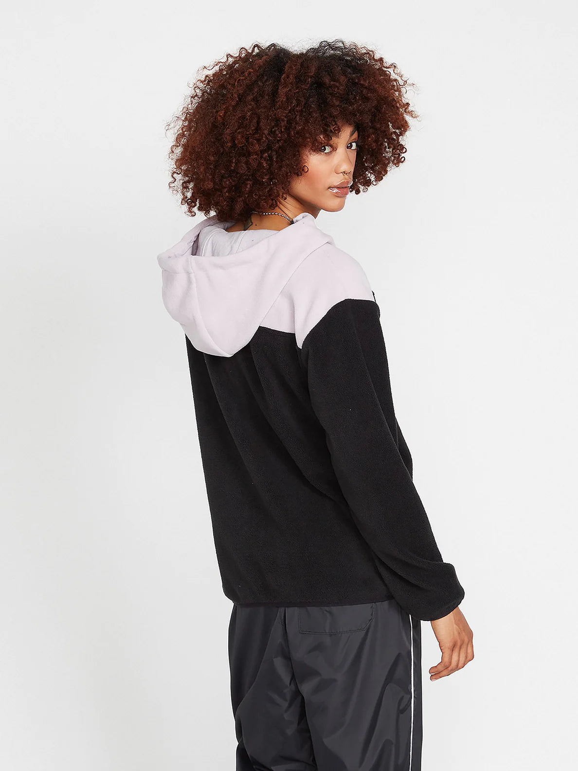 Sudadera Chica Volcom Trackshun Hoodie Black Combo