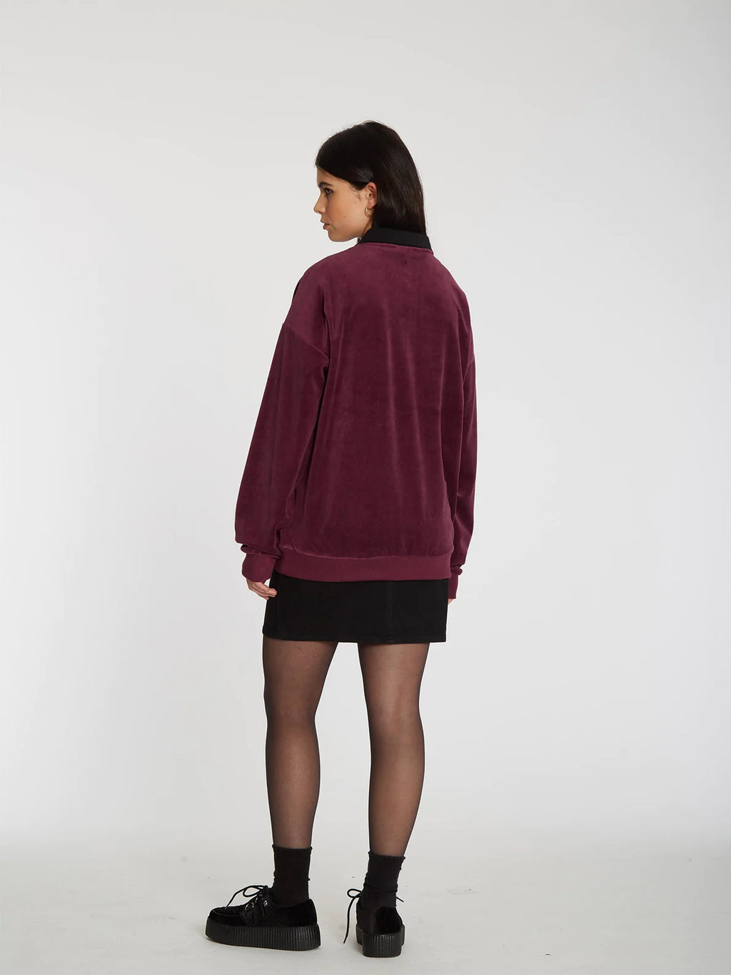 Sudadera Chica Volcom Velroots Polo Burgundy