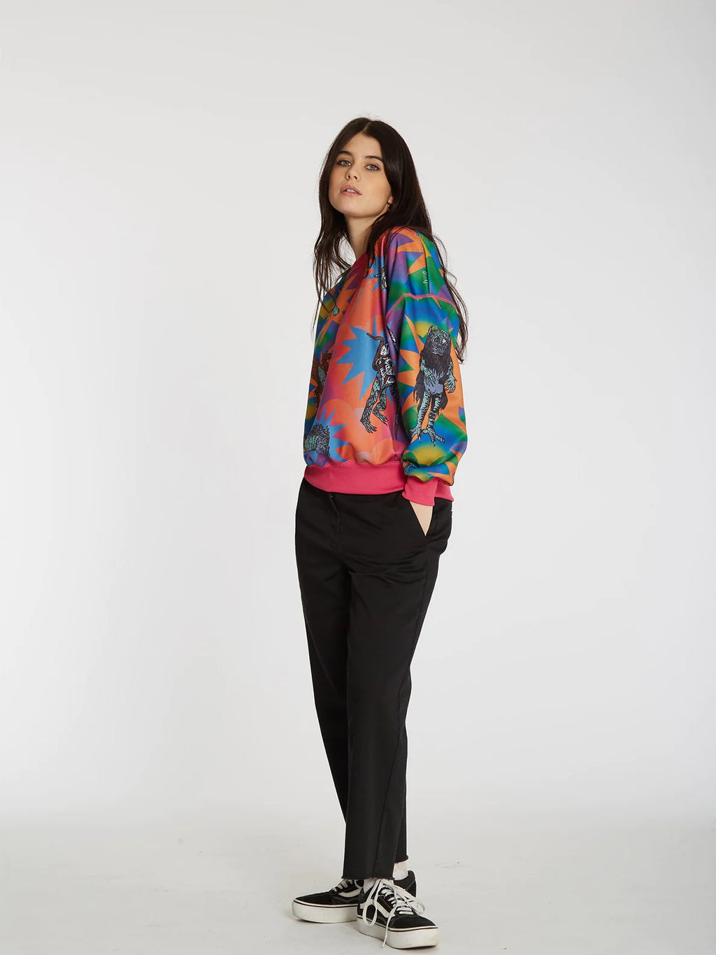 Sudadera Chica Volcom Chrissie Abbott x French Crew Multi