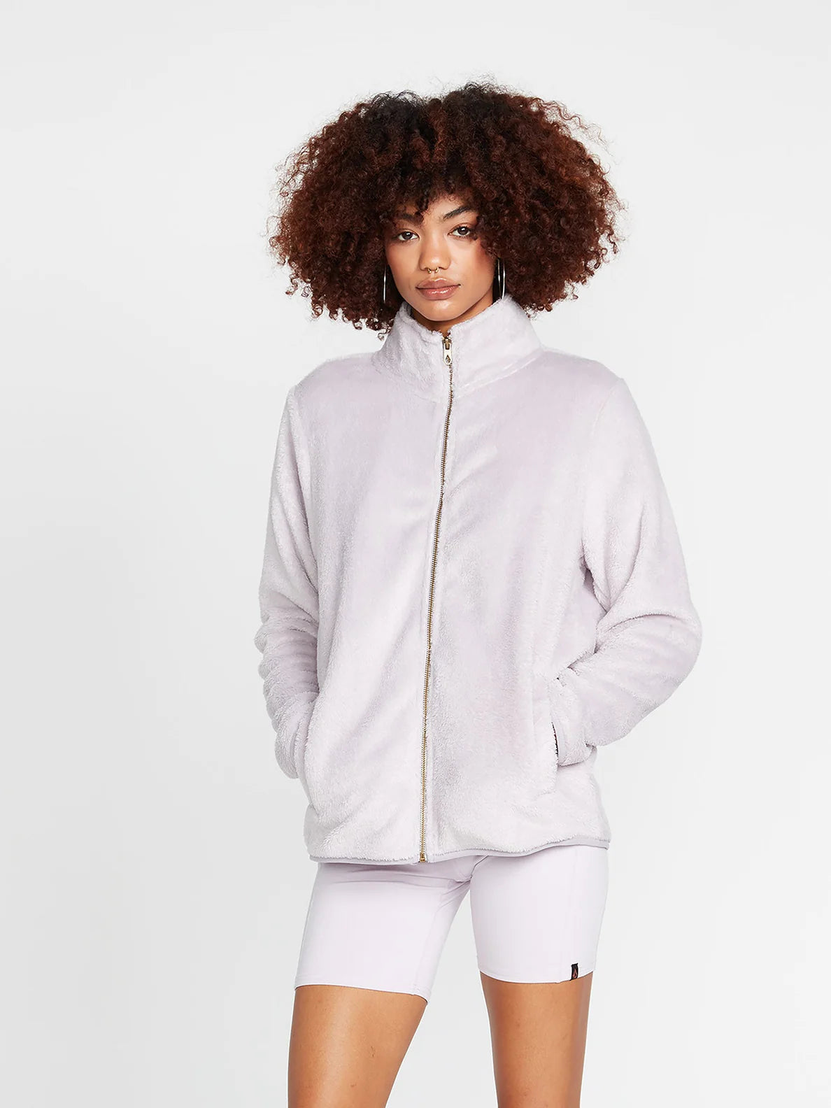 Felpa Volcom Pheelin Phuzzy Zip Lavanda da donna