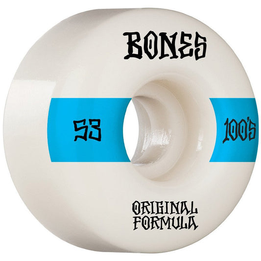 Produtos mais vendidos | Bones | Bones 100s V4 Wide White 53mm  | Ruedas, Skate, Unisex | 