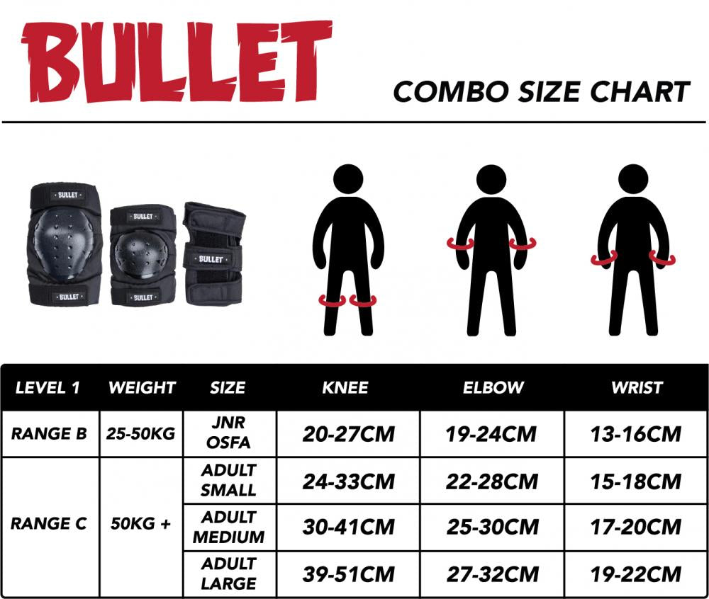 Protecciones skate para niño Bullet Triple Padset Blue