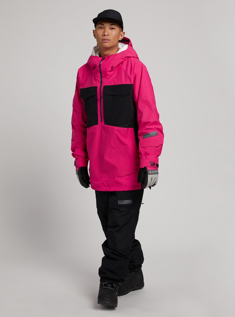 Burton Gore-tex Banshey Anorak Jacket Punchy Pink / True Black | Snowboard Gore-Tex | WINTER 24 | surfdevils.com
