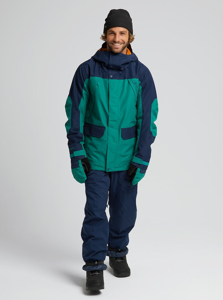 Burton | Burton Men's Gore-tex Breach Jacket Antique Green / Dress Blue  | Chaquetas Nieve Hombre, Men, Snowboard | 