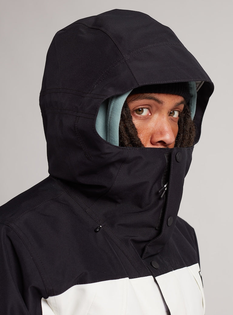 Burton | Burton Men's Gore-tex Breach Jacket Stowe White / True Black  | Chaquetas Nieve Hombre, Men, Snowboard, Unisex | 