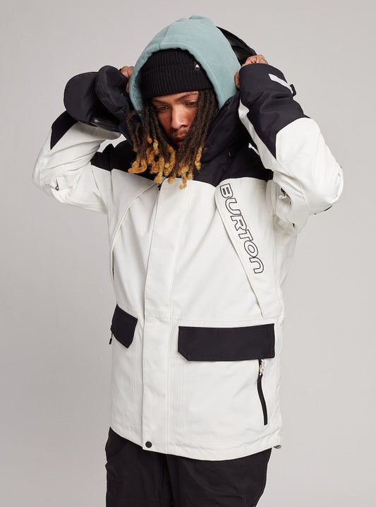 Best selling products | Burton | Burton Men's Gore-tex Breach Jacket Stowe White / True Black  | Chaquetas Nieve Hombre, Men, Snowboard, Unisex | 