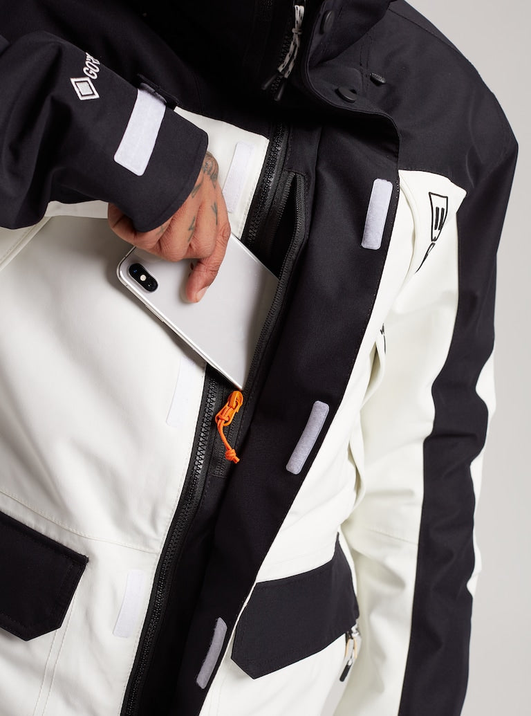 Burton | Burton Men's Gore-tex Breach Jacket Stowe White / True Black  | Chaquetas Nieve Hombre, Men, Snowboard, Unisex | 
