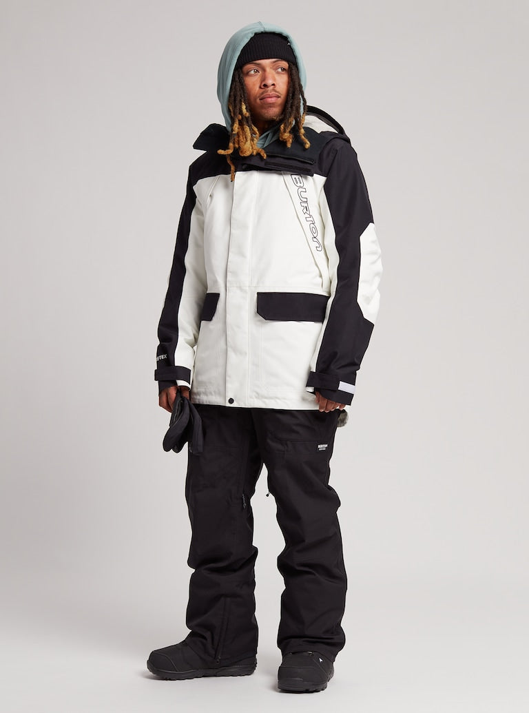 Burton | Burton Men's Gore-tex Breach Jacket Stowe White / True Black  | Chaquetas Nieve Hombre, Men, Snowboard, Unisex | 