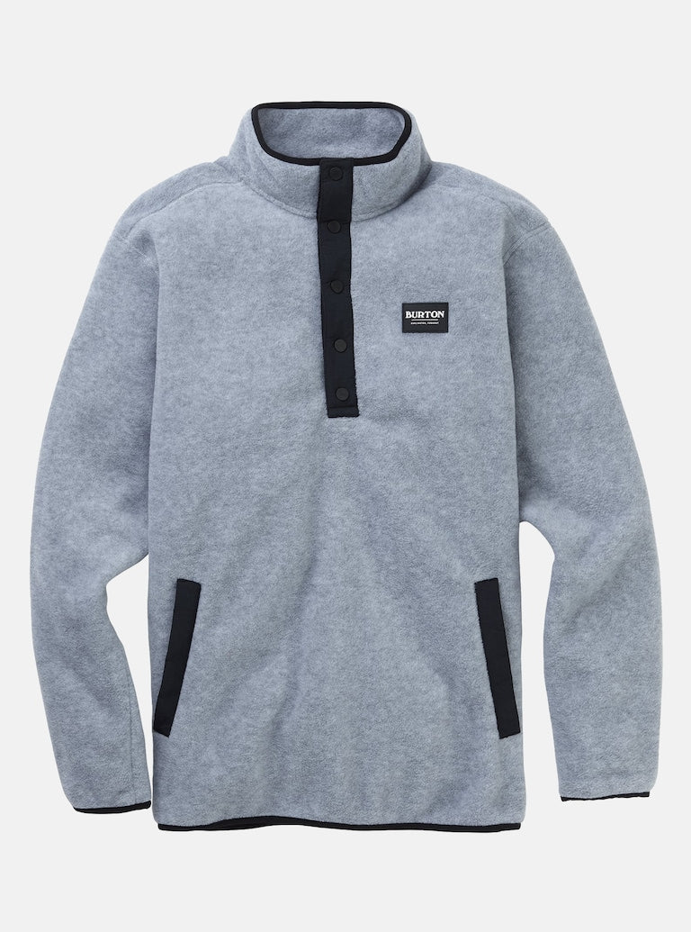 Burton | Burton Men's Hearth Fleece Pullover Gray Heather  | Men, Snowboard, Sudaderas Snowboard | 