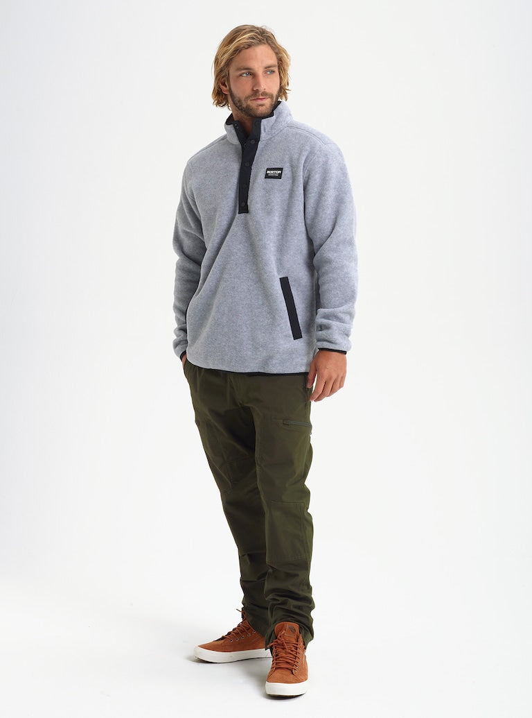 Burton | Burton Men's Hearth Fleece Pullover Gray Heather  | Men, Snowboard, Sudaderas Snowboard | 