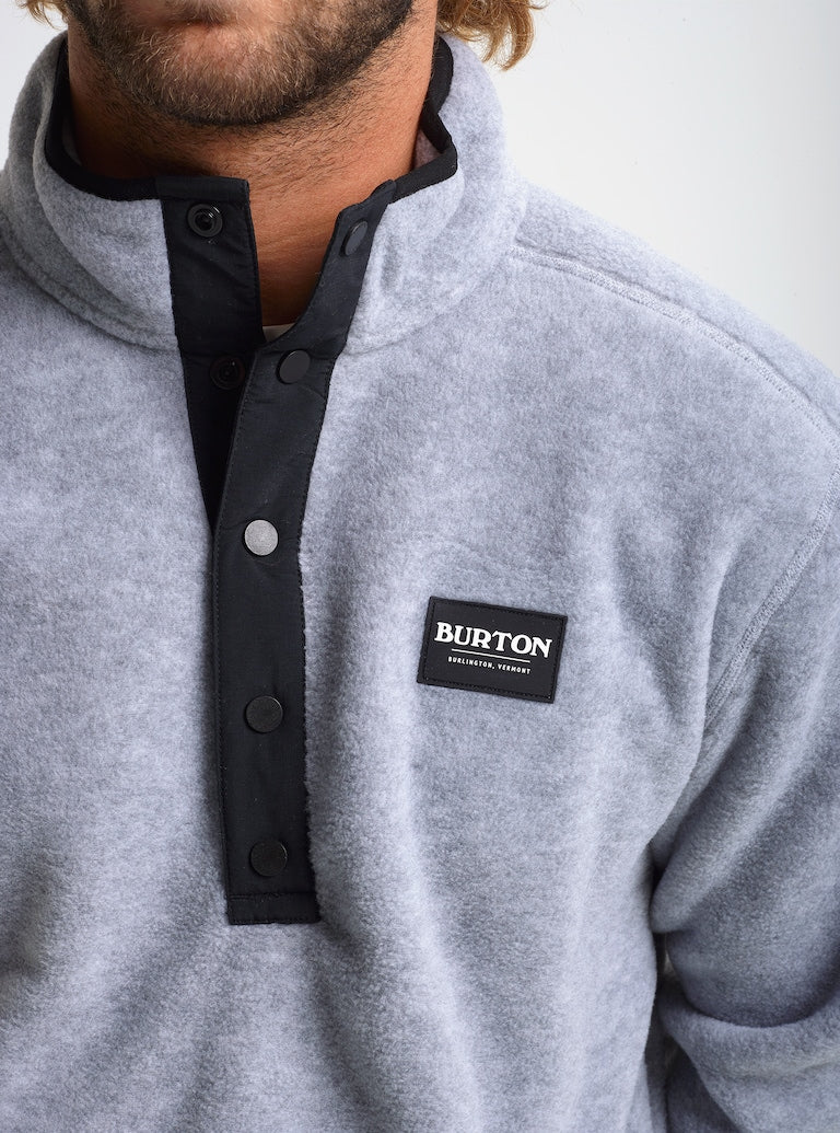 Burton | Burton Men's Hearth Fleece Pullover Gray Heather  | Men, Snowboard, Sudaderas Snowboard | 