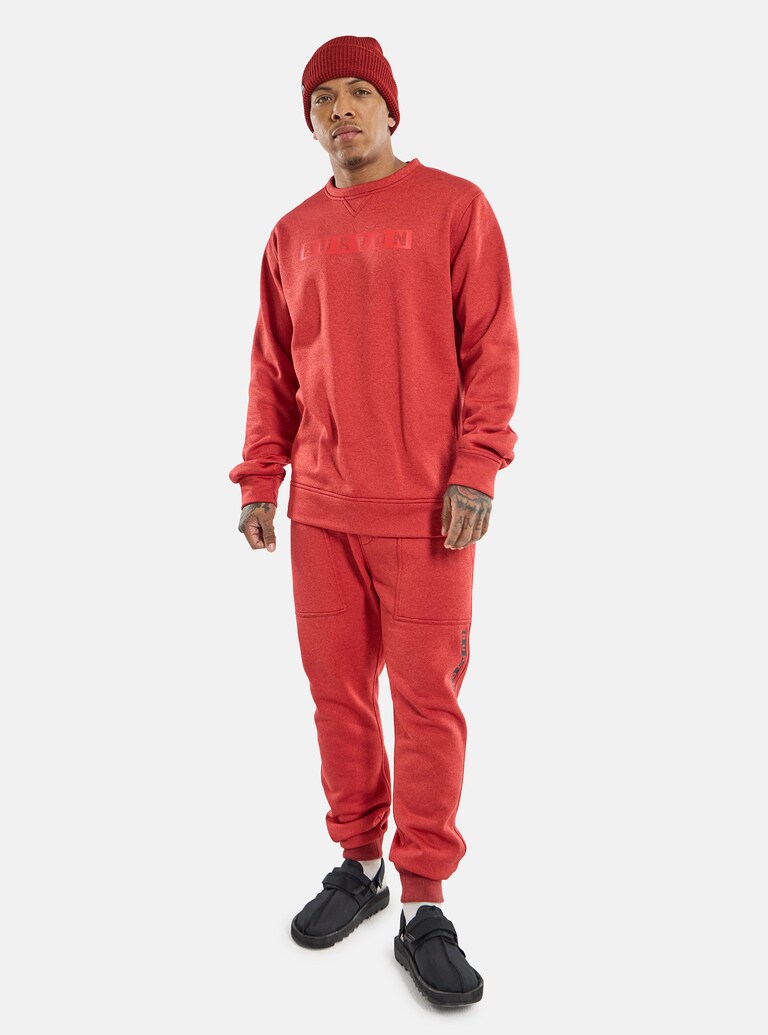 Burton | Burton Men's Oak Pullover Crew Sun Dried Tomato Heather  | 15/07/2022, Men, Ropa, Snowboard, Sudaderas, Sudaderas Snowboard, Unisex | 
