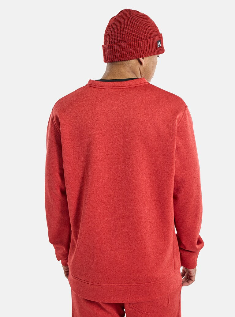 Burton | Burton Men's Oak Pullover Crew Sun Dried Tomato Heather  | 15/07/2022, Men, Ropa, Snowboard, Sudaderas, Sudaderas Snowboard, Unisex | 