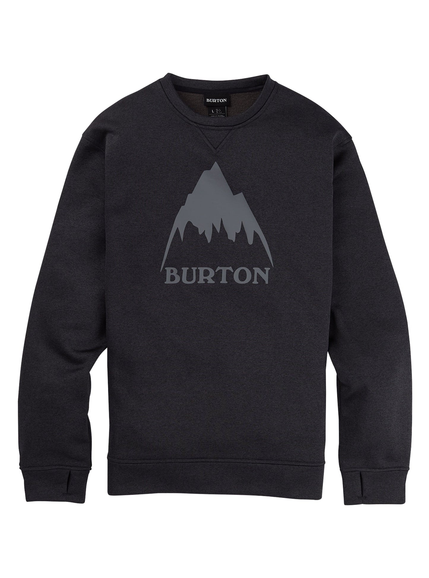 Burton | Burton Men's Oak Pullover Crew True Black Heather  | 15/07/2022, Men, Ropa, Snowboard, Sudaderas, Sudaderas Snowboard, Unisex | 