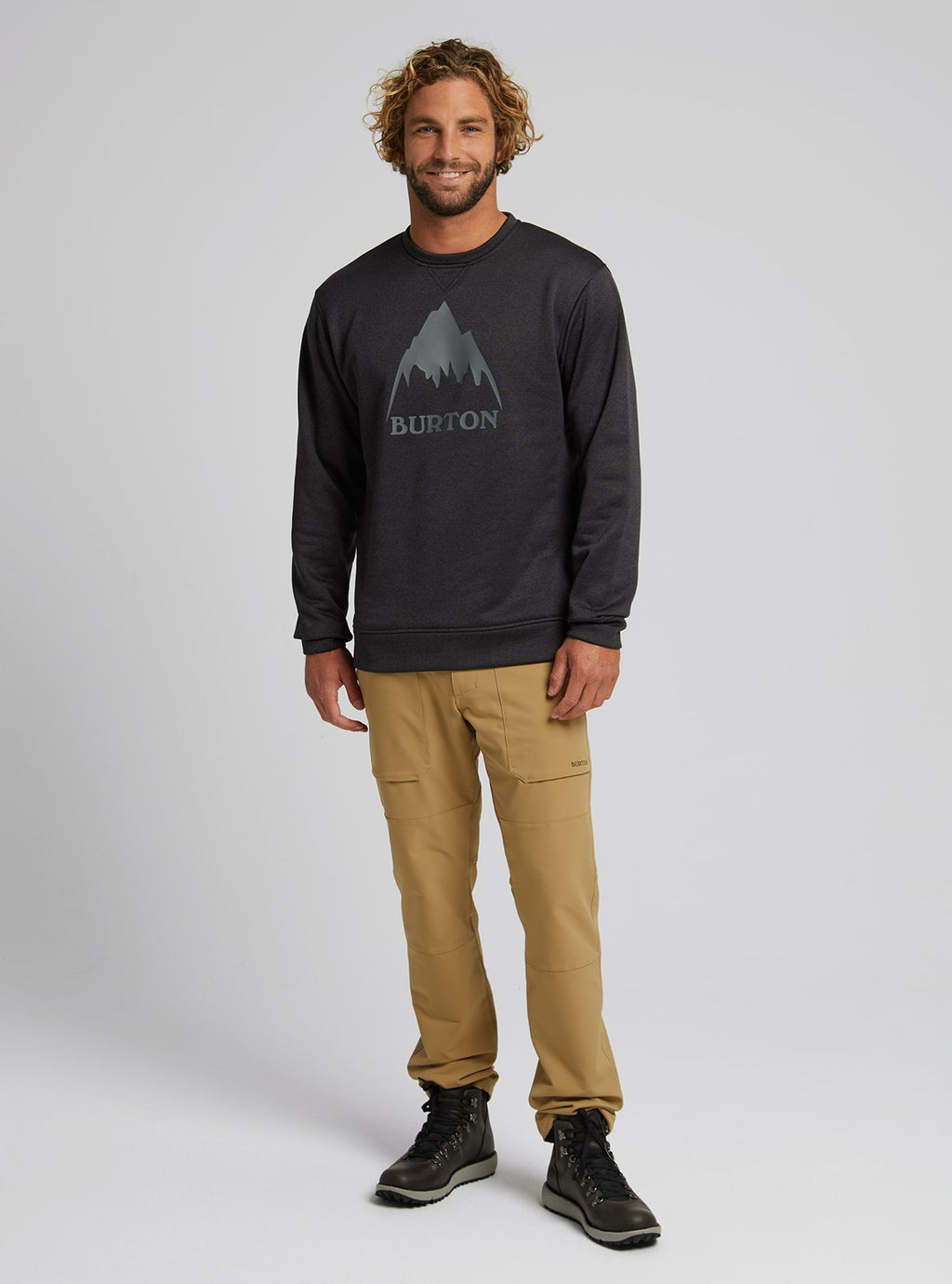 Burton | Burton Men's Oak Pullover Crew True Black Heather  | 15/07/2022, Men, Ropa, Snowboard, Sudaderas, Sudaderas Snowboard, Unisex | 