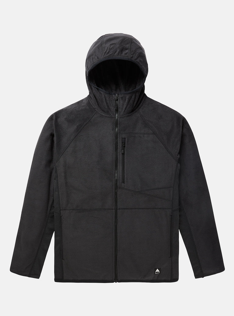 Burton | Burton Men's Stockrun Warmest Hooded Full-zip Fleece True Black  | Men, Snowboard, Sudaderas Snowboard | 