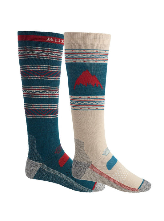 Produtos mais vendidos | Burton | Burton Performance Lightweight Sock (2 Pack) Deep Teal  | Calcetines, Men, Snowboard | 