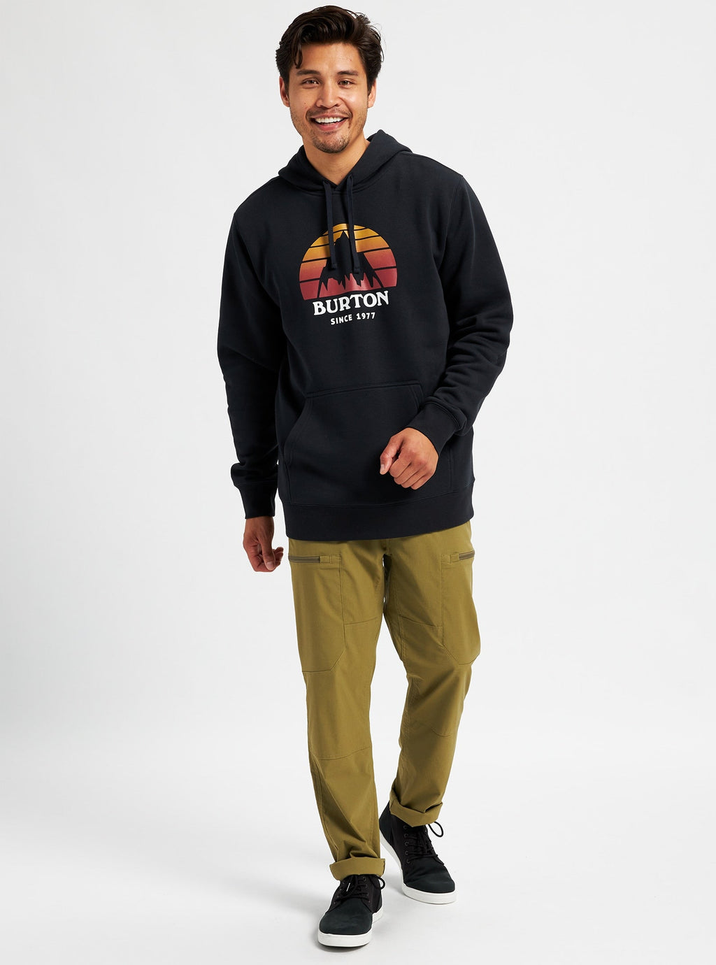 Burton | Burton Underhill Pullover Hoodie True Black  | Men, Ropa, Sudaderas, Sudaderas con capucha | 