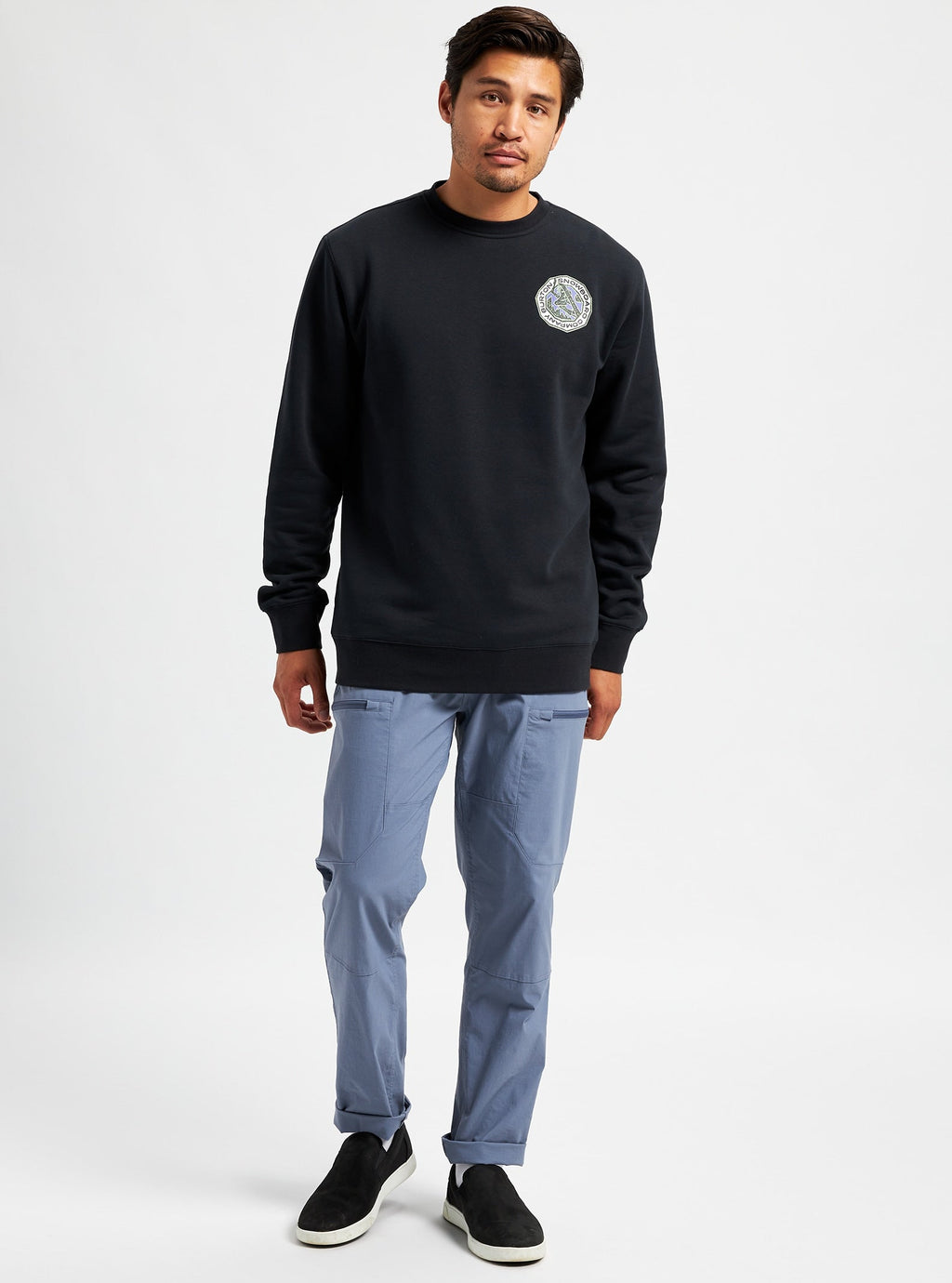 Burton | Burton snowboards Ledgewood crew Black  | Men, Ropa, Sudaderas, Sudaderas sin capucha | 