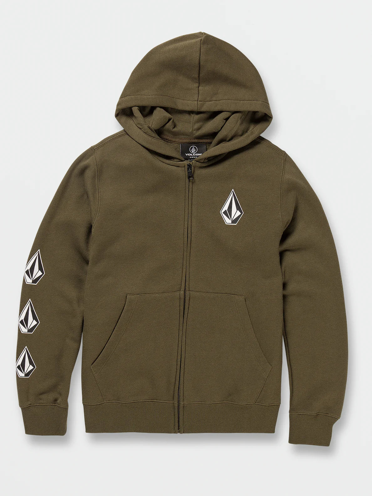 Sudadera Niño Volcom Iconic Stone Zip Military | Best selling products | No Koongo | surfdevils.com