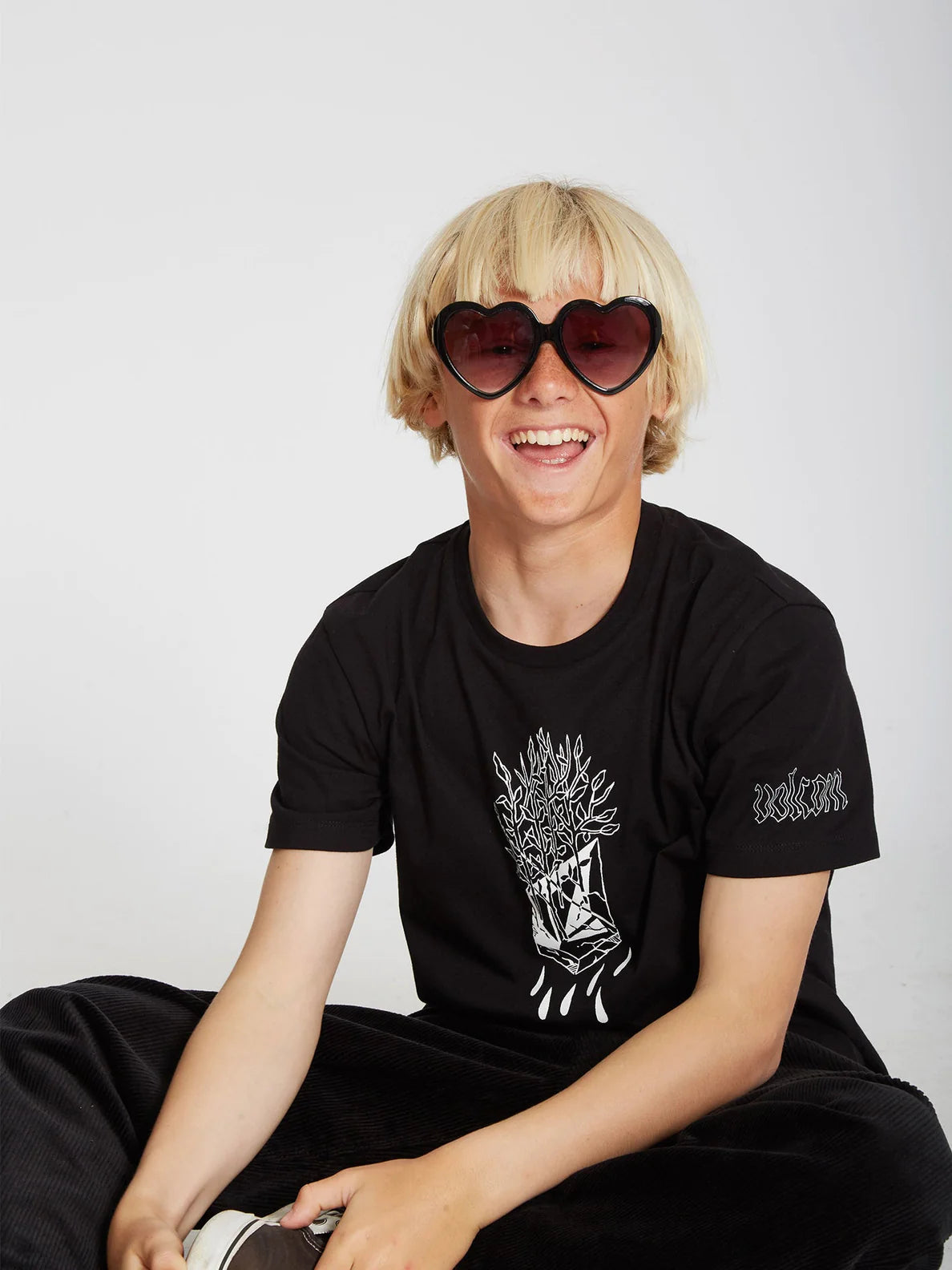 T-shirt Enfant Volcom Vaderetro Noir