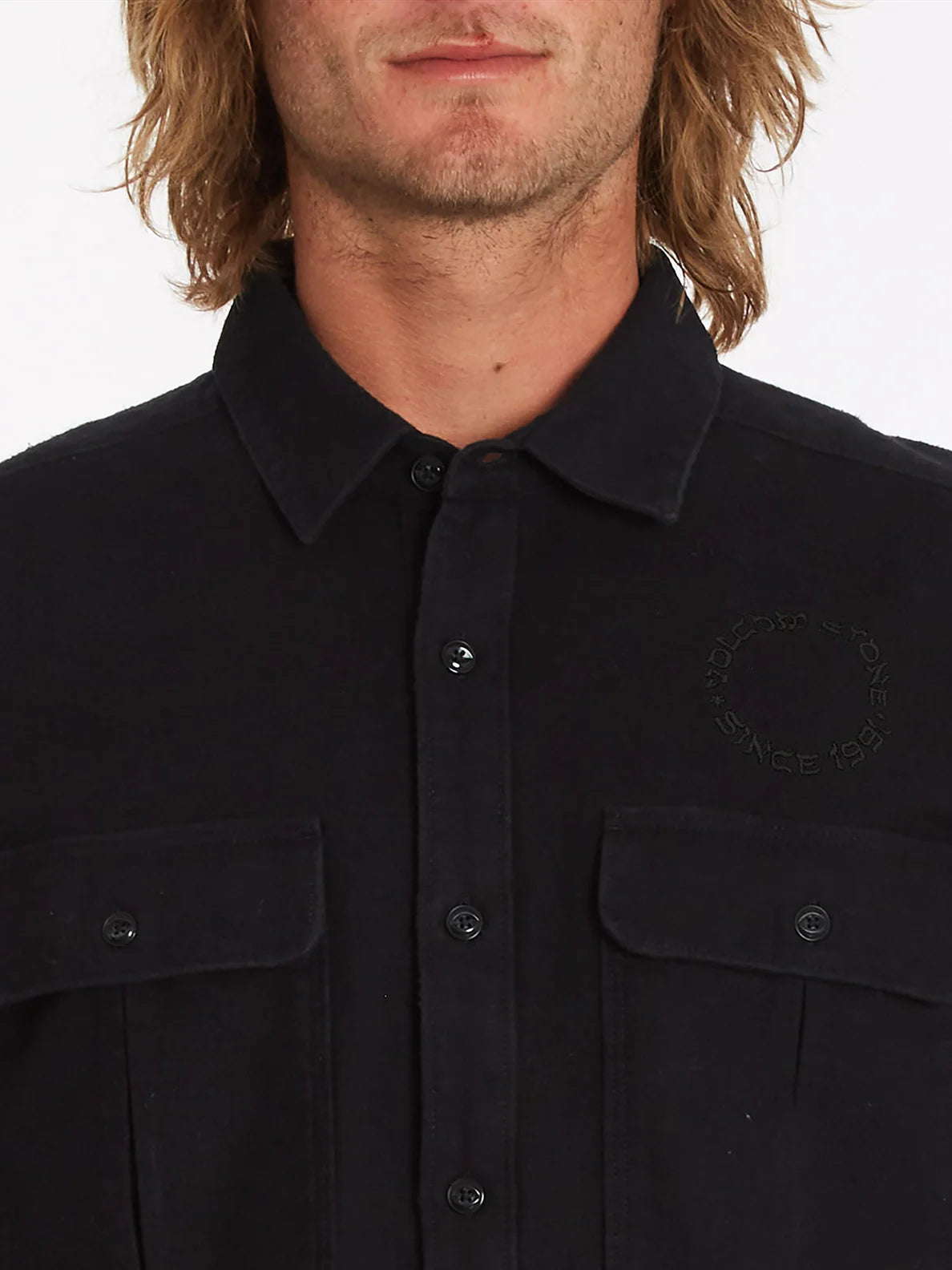 Camisa Volcom Minneret Flannel LS Black