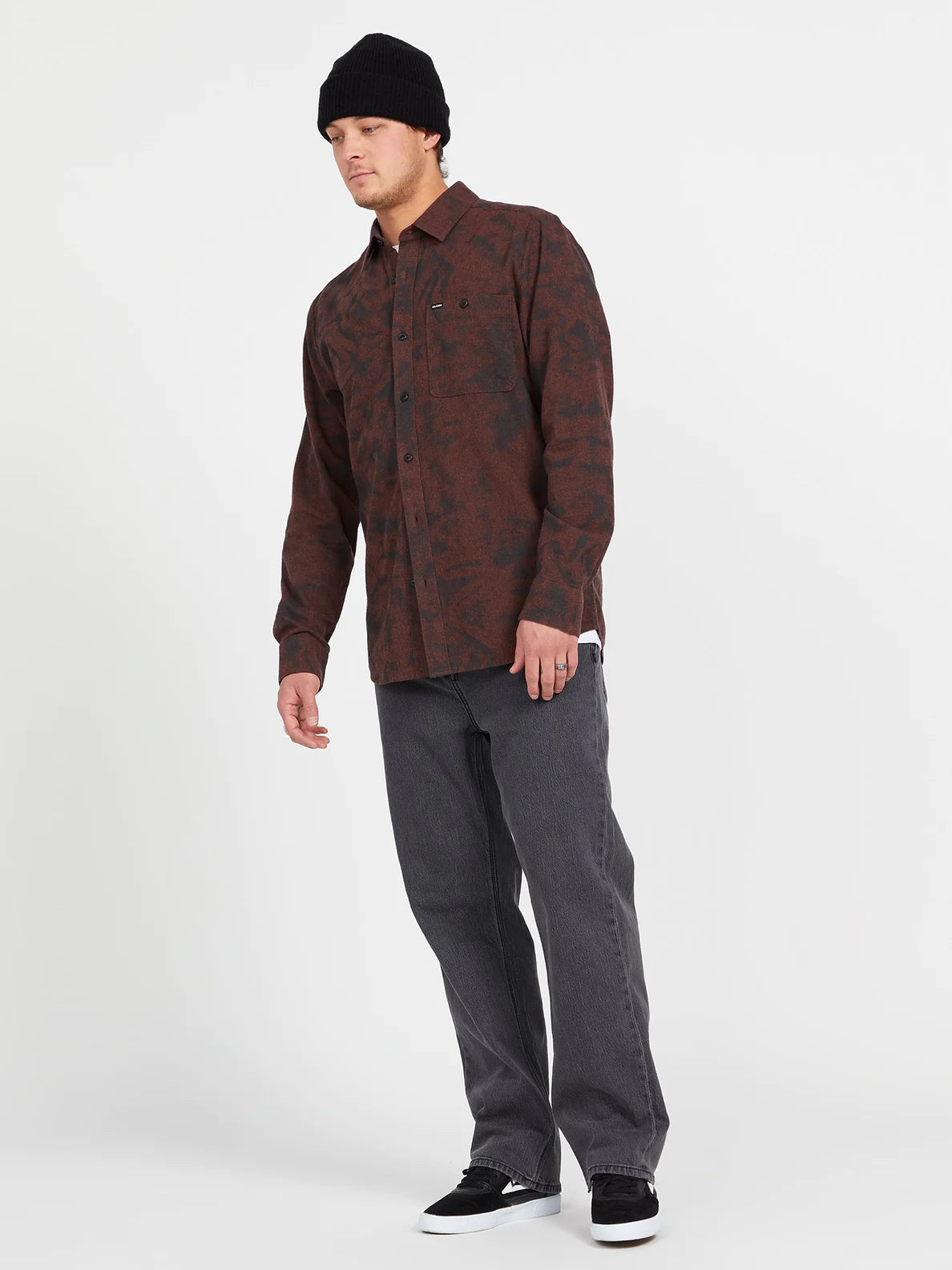 Camisa Volcom Tie Dye Flannel LS Mahogany | surfdevils.com