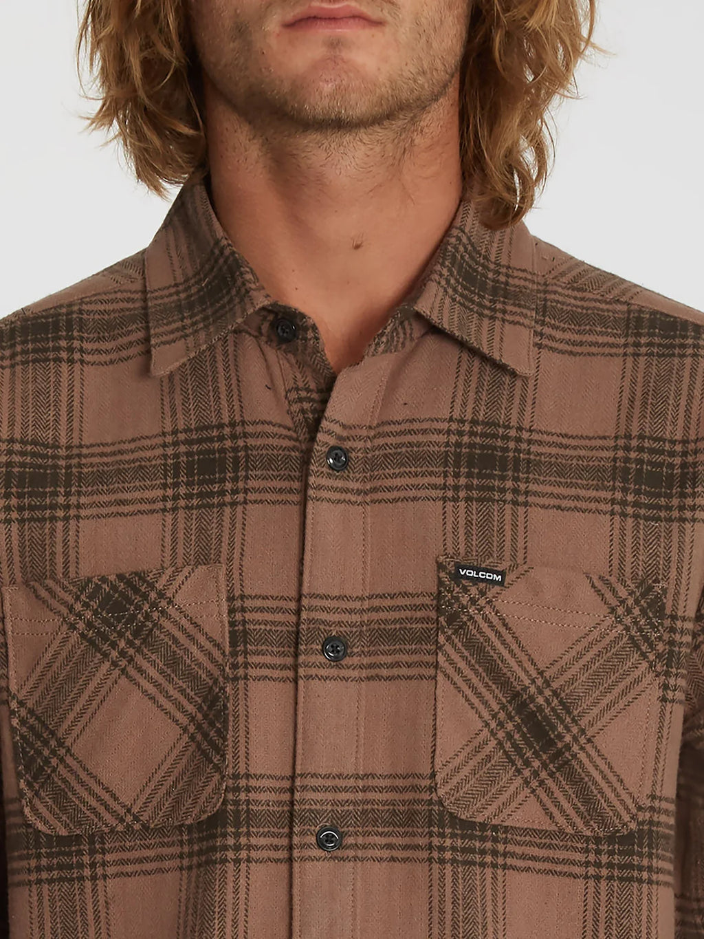 Camisa Volcom Tone Stone LS Doeskin