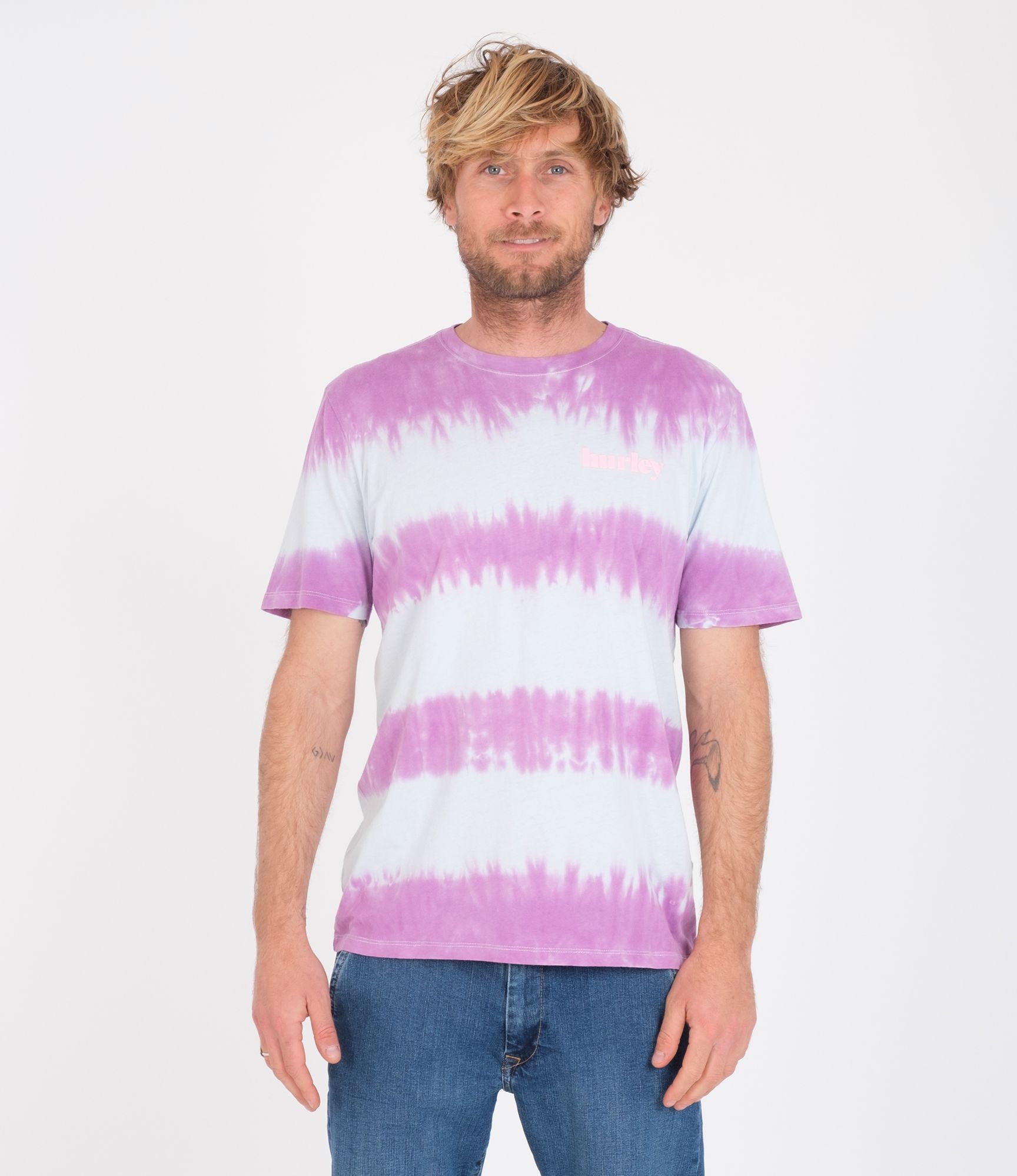 Camiseta Hurley Everyday washed Tie Dye Teal Tinted Heather | Camisetas de hombre | Camisetas manga corta de hombre | surfdevils.com