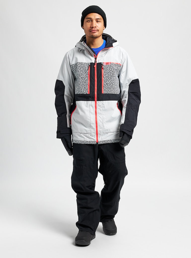 Burton | Chaqueta Burton Frostner Jacket Lunar Gray / Pj Print / True Black  | Chaquetas Nieve Hombre, Men, Snowboard | 